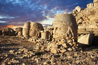 Broken statues around the tomb of Commagene King Antiochius