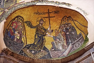 Byzantine mosaics of Christ i Nea Moni