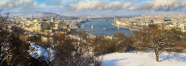 Panoramic view of Budapest and the Danube