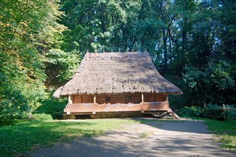 Old Ukrainian log hut