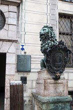 Lion sculpture in front of the Munich Residence