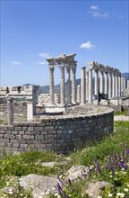 Ruins of the Trajan Temple in ancient city of Pergamon