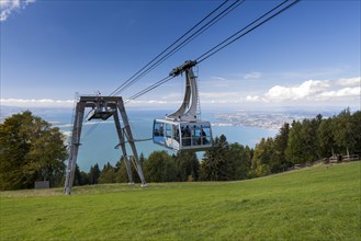 The Pfaenderbahn ropeway from Bregenz on Lake Constance to the summit of Mt. Pfander