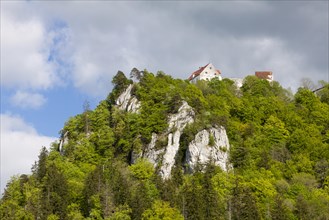 Rocks in the Danube Valley and Burg Wildenstein Castle