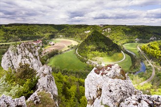 View from Peter's Rock over the Danube Valley near Beuron