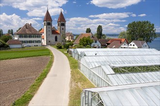 Church of St. Peter and Paul with greenhouses