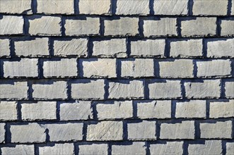 Slate-covered wall of a house