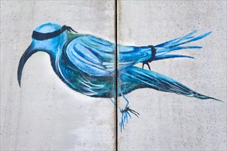 A Banksy graffiti on the separation wall