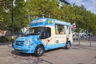 London's royal docks ice cream van