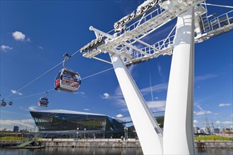 Emirates Air Line cable car over the Thames
