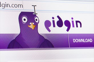 Screenshot of the Pidgin homepage