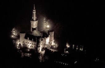 Aerial view of Moyland moated castle