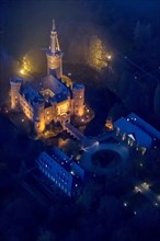 Aerial view of Moyland moated castle