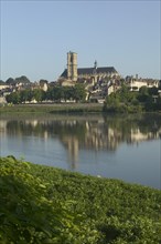 Saint-Cyr-et-Sainte-Juliette cathedral across River Loire