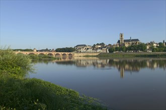 Saint-Cyr-et-Sainte-Juliette cathedral across River Loire