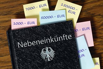 Symbolic image for additional income of members of the German parliament
