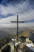 Summit cross on Bettmerhorn Mountain