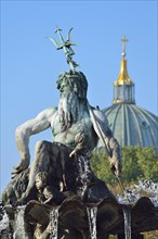 Neptune Fountain on Alexanderplatz square