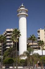 Lighthouse on the promenade in Marbella