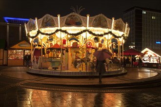 Children's carousel at the Christmas market