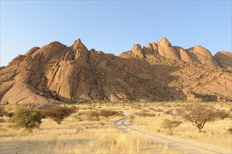 Savannah landscape with granite rocks of the Pontok Mountains