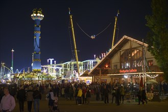 View of the Cannstatter Volksfest fair