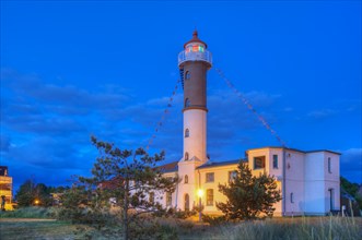 Lighthouse of Timmendorfer Strand at night