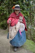 Old woman with cat