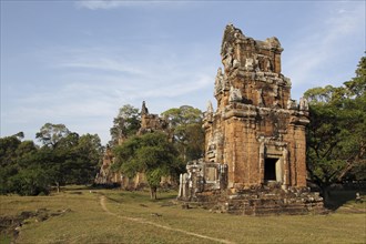 View of Khmer temple towers