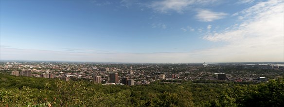 Panoramic view of Montreal as seen from Mont Royal park