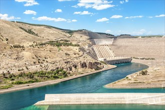 Dam over the Euphrates river