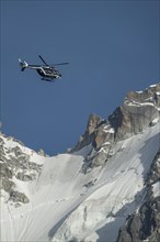 Helicopter of the Gendarmerie in flight