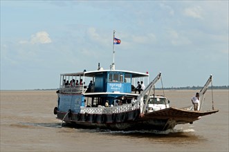 Ferry on the Mekong river near Phnom Penh