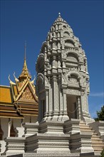 The elaborately decorated Stupa of Princess Kantha Bopha