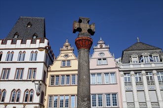 The medieval cross on Hauptmarkt square