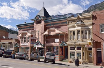 Historic buildings in the gold and silver mining town of Ouray
