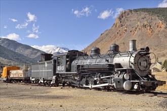 Historic train with a steam locomotive
