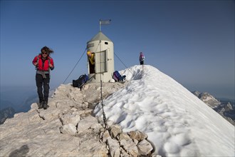 Summit of Triglav Mountain with Aljaz Tower or Triglav Tower