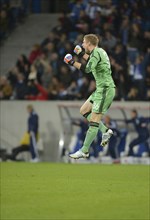 Celebration after a goal by the goalkeeper