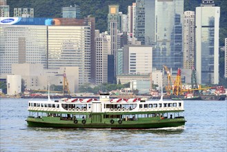 A ship of the European Star Ferry on the Hong Kong River