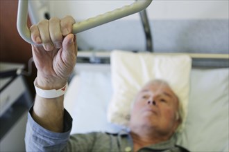 Elderly man in a hospital