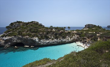 Rock-lined bay and beach of Cala S'Almunia