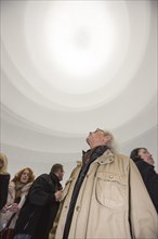 The artist Christo at the opening of the exhibition of the Christo-installation 'Big Air Package' in the Gasometer Oberhausen