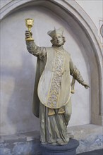 Baroque altar statue of the pope