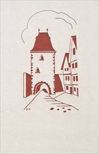 Sgraffito of the Marburg Gate from the '50s