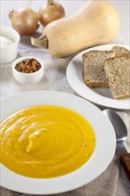 Butternut squash soup with chili