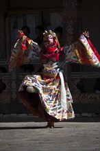 Traditional dancer at Tsechu festival