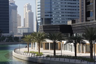 Skyscrapers on an artificial lake