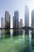 Skyscrapers on an artificial lake