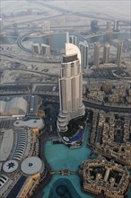 View from Burj Khalifa over a skyscraper
